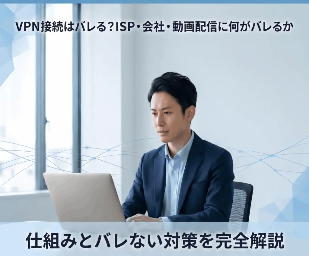 VPN接続はバレる_ISP・会社・動画配信に何がバレるか_仕組みとバレない対策を完全解説