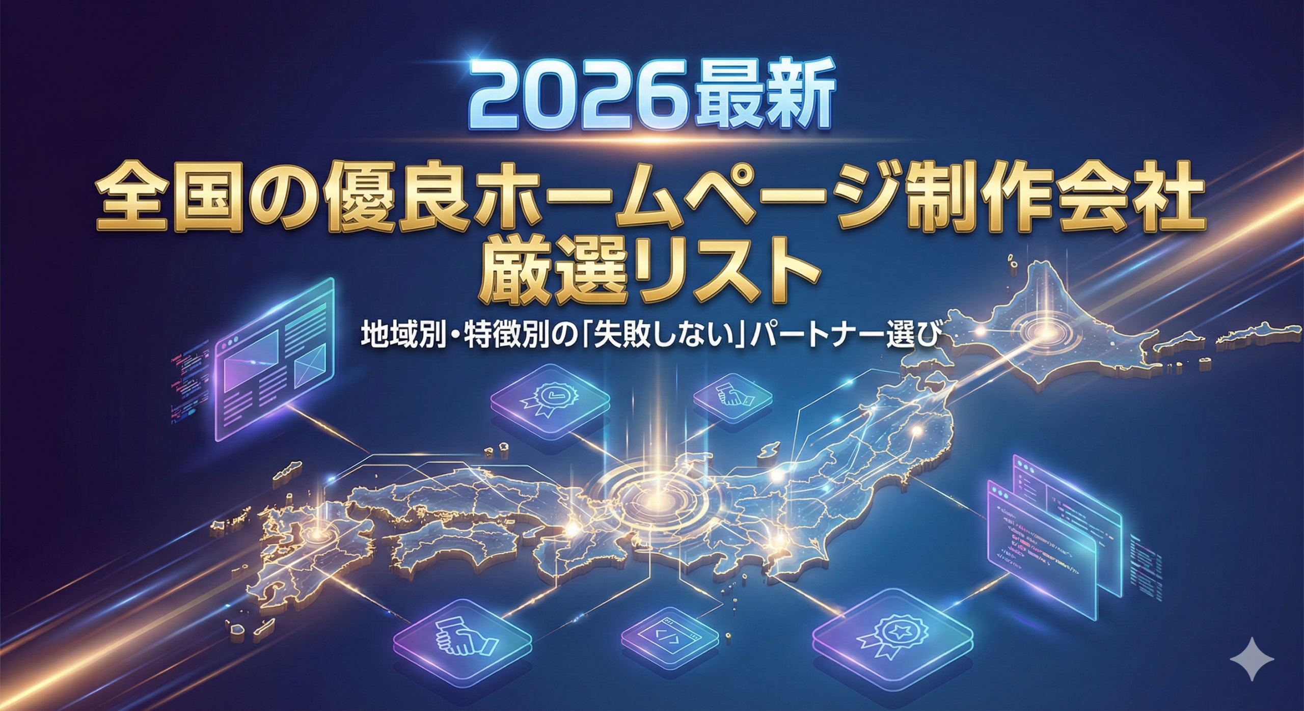 【2026年最新】全国の優良ホームページ制作会社厳選リスト｜地域別・特徴別の「失敗しない」パートナー選び
