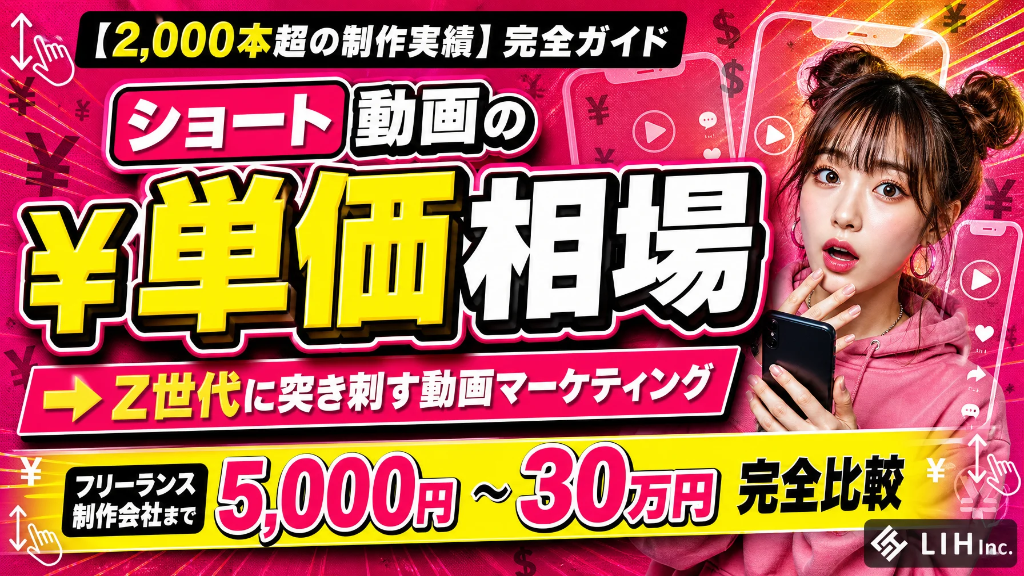 ショート動画の単価相場|Z世代に突き刺す動画マーケティング